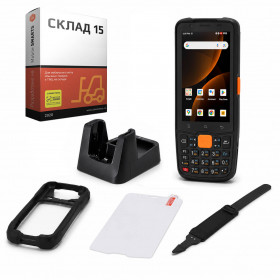 Комплект для маркировки ТСД MERTECH MovFast S40, арт. 10014 (кредл с передачей, чехол, стекло, ремешок) + ПО Клеверенс