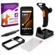 Комплект для маркировки ТСД MERTECH MovFast S55, арт. 10004 (кредл с передачей, пистолетная рукоятка, чехол, стекло, ремешок) + ПО DataMobile
